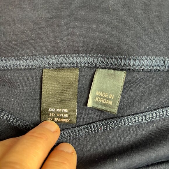 NWT Slim Factor By Investments Plus 4-Way Stretch Leggings Navy Contours Smooths - Picture 8 of 13